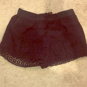 Solitaire Swim Sz Large, Lace Navy Shorts. NWOT